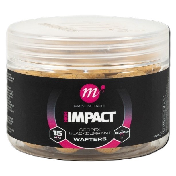 Mainline Wafters Hi Impact Scopex Blackcurrant Průměr: 15mm, Objem: 150ml