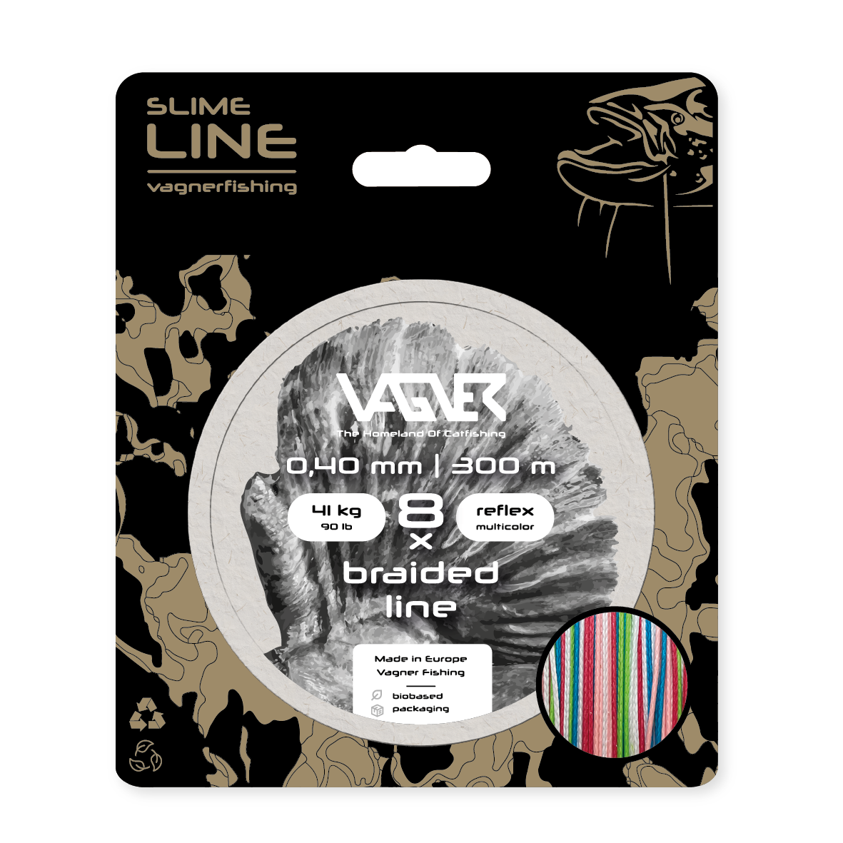Vagner Fishing Pletená Šnůra Braided Line Reflex Multicolor Reflexní 300m Nosnost: 41kg, Průměr: 0,40mm - Obrázek 2