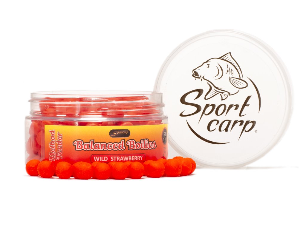 Sportcarp Method Feeder Balanced Boilies 9 mm Příchuť: Wild Strawberry