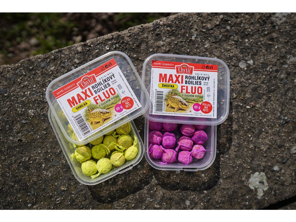 Chytil Rohlíkové Boilies Maxi Fluo Jahoda Hmotnost: 65g, Průměr: 20mm - Obrázek 5