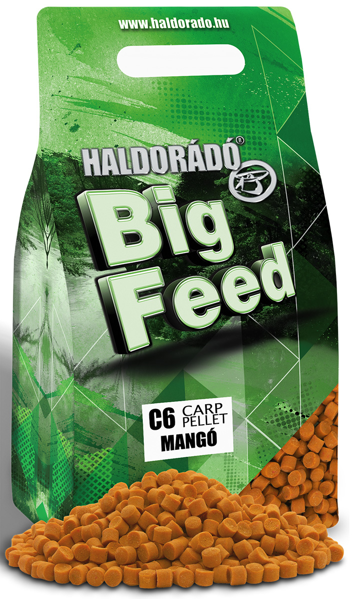 Haldorádó Pelety Big Feed C6 Pellet 6mm 2kg Příchuť: Mango
