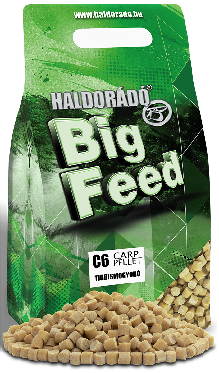 Haldorádó Pelety Big Feed C6 Pellet 6mm 2kg Příchuť: Tygří Ořechy