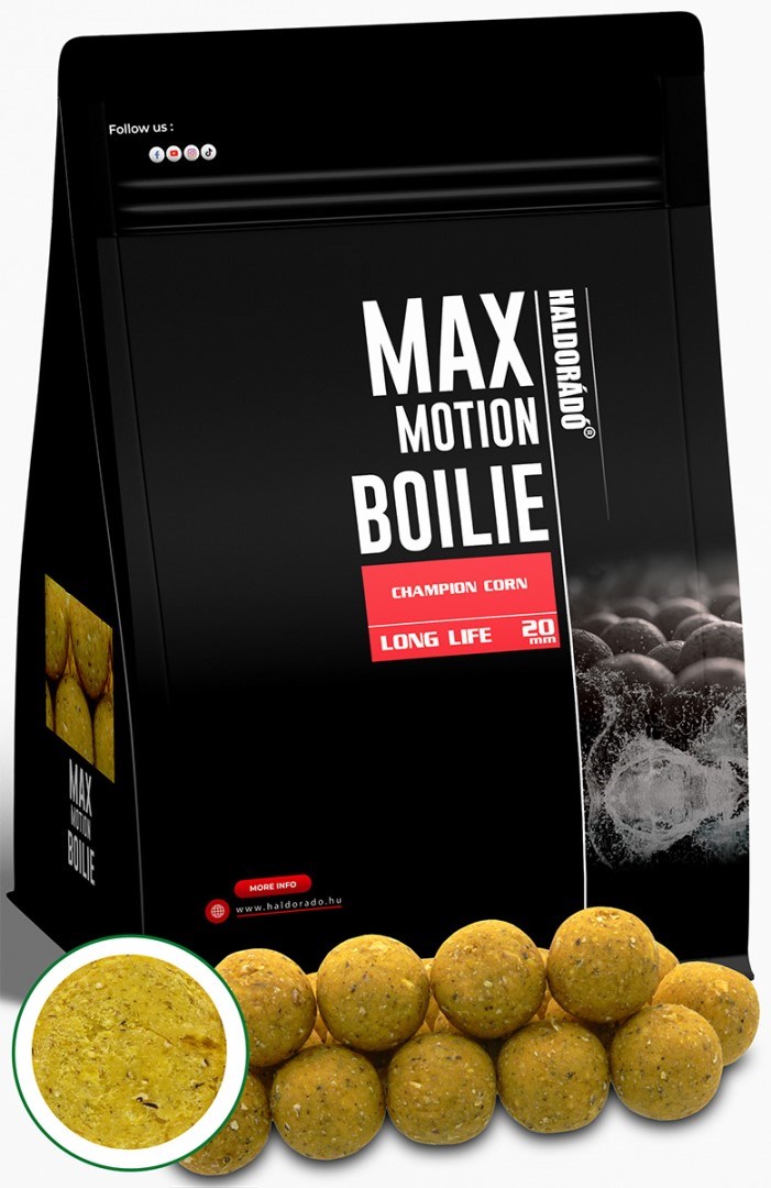Haldorádó Boilies Max Motion Long Life Champion Corn Hmotnost: 400g, Průměr: 30mm - Obrázek 2