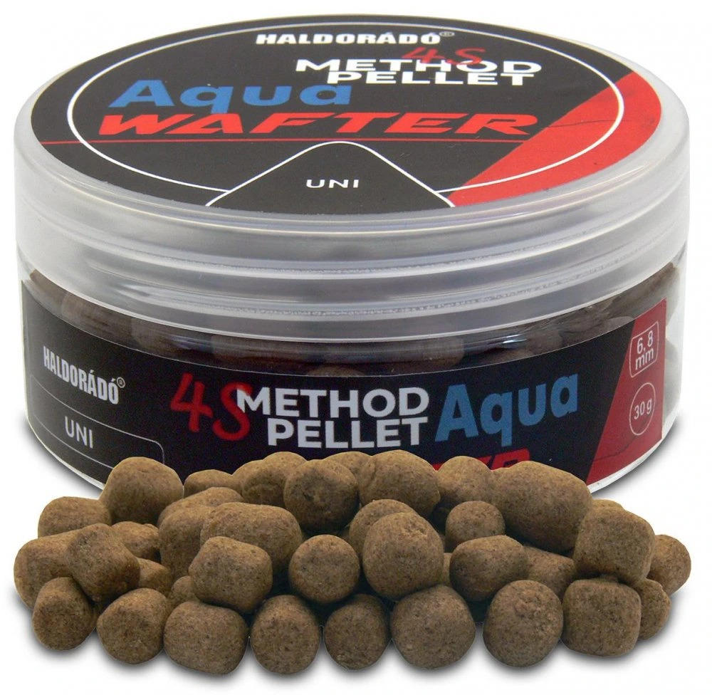 Haldorádó Pelety 4S Method Pellet Aqua Wafters 6+8mm 30g Hmotnost: 30g, Průměr: 6+8mm, Příchuť: Uni
