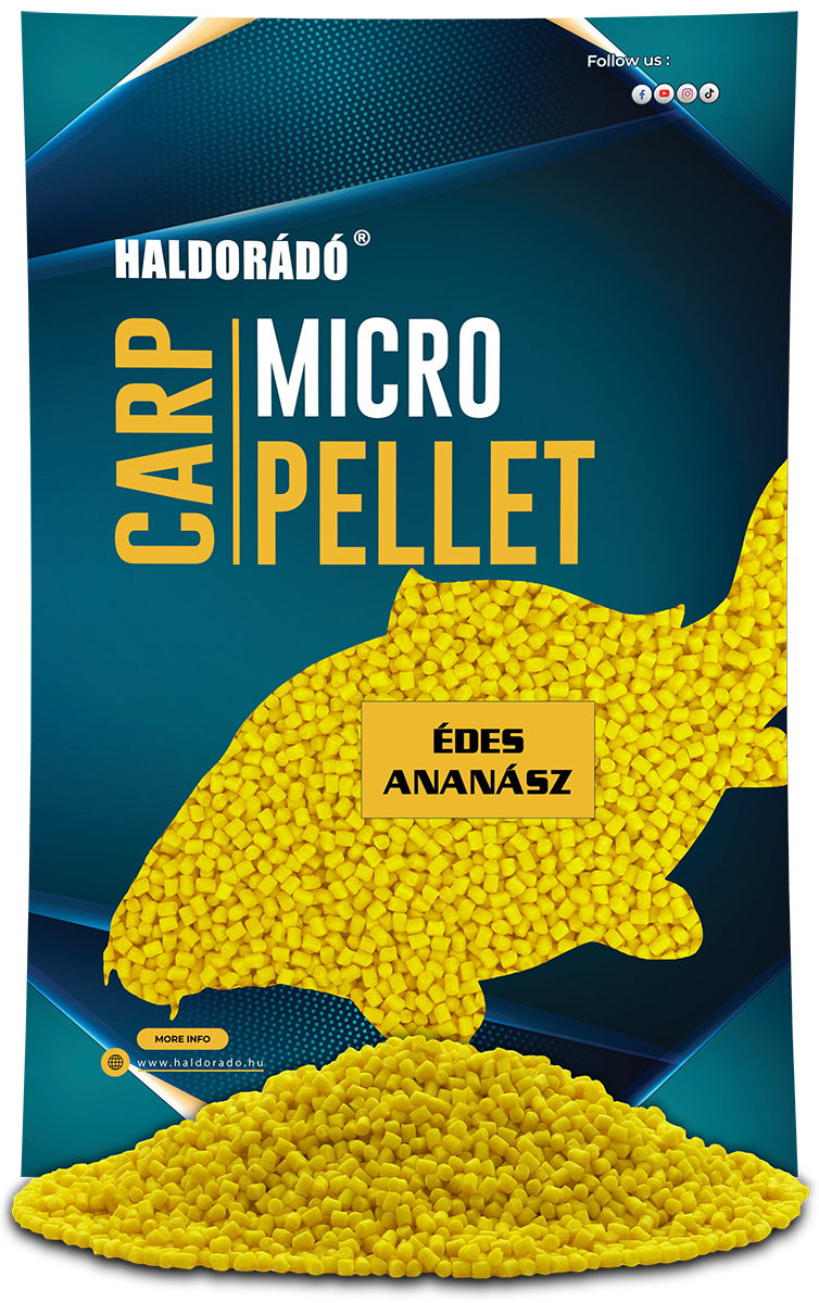 Haldorádó Pelety Carp Micro Pellet 2,5mm 600g Hmotnost: 600g, Průměr: 2,5mm, Příchuť: Sladký ananas