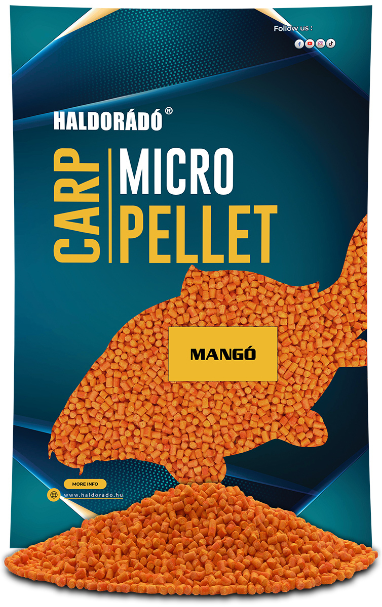 Haldorádó Pelety Carp Micro Pellet 2,5mm 600g Hmotnost: 600g, Průměr: 2,5mm, Příchuť: Mango