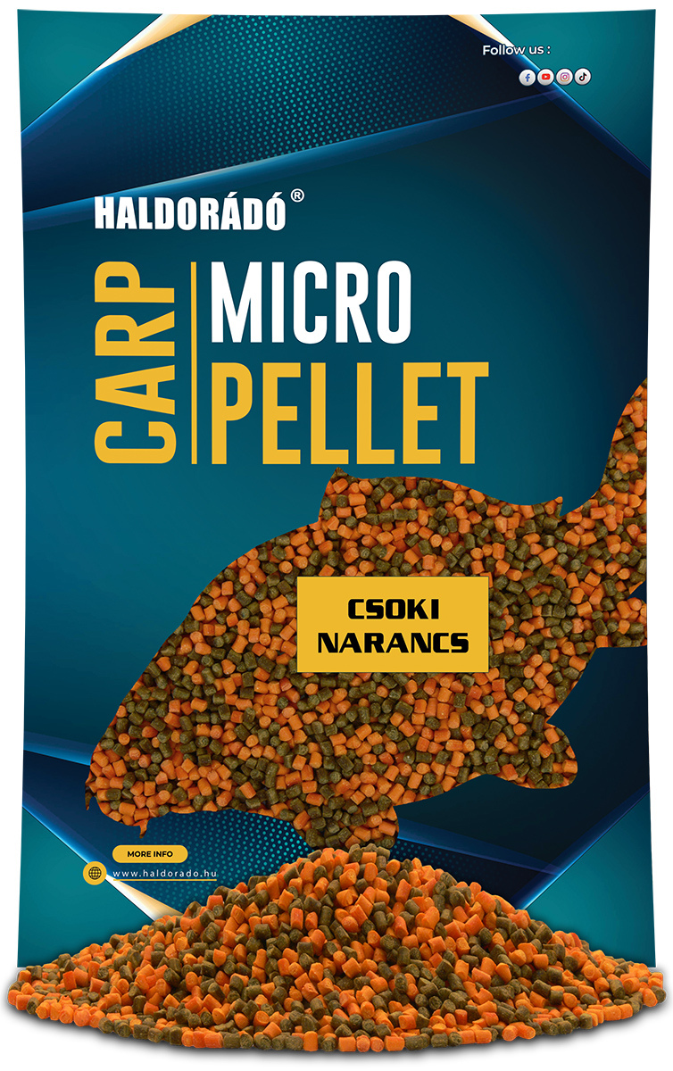 Haldorádó Pelety Carp Micro Pellet 2,5mm 600g Hmotnost: 600g, Průměr: 2,5mm, Příchuť: Čokoládový Pomeranč
