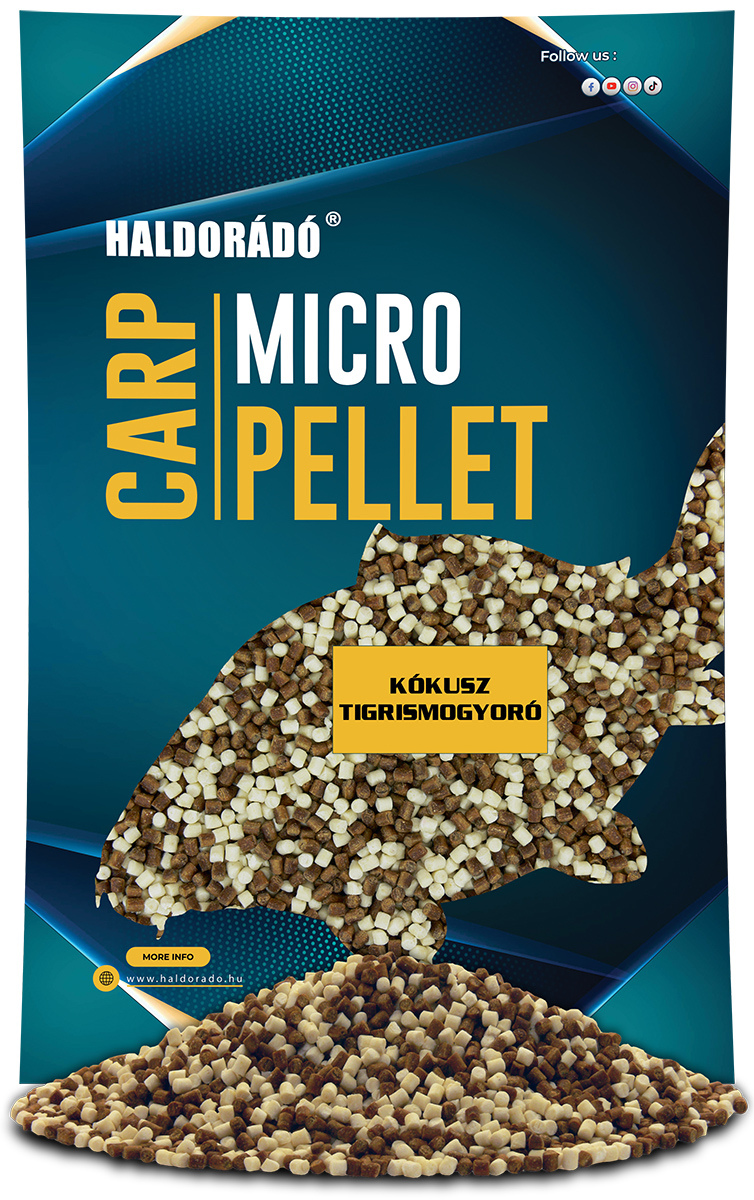 Haldorádó Pelety Carp Micro Pellet 2,5mm 600g Hmotnost: 600g, Průměr: 2,5mm, Příchuť: Kokos/Tygří Ořech