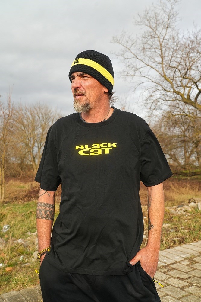 Black Cat Tričko Logo Black T-Shirt Velikost: XXL - Obrázek 4