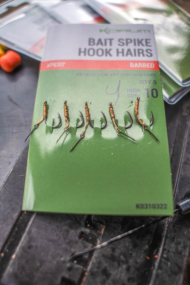 Korum Návazec Bait Spike Hook Hairs Barbed 5ks Velikost háčku: #10 (obrázek 5)