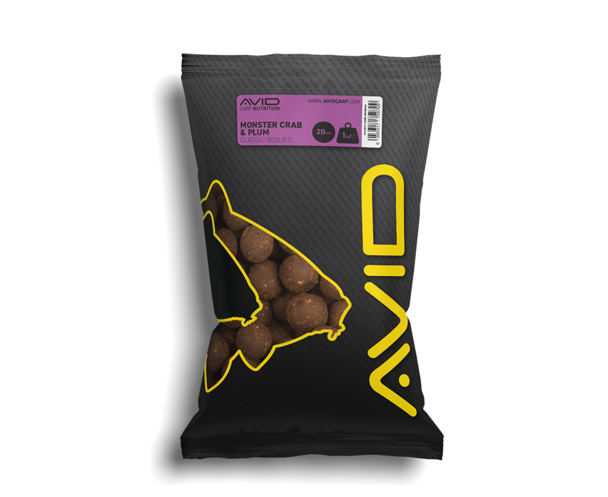 Avid Carp Boilies Monster Crab & Plum Hmotnost: 1kg, Průměr: 20mm