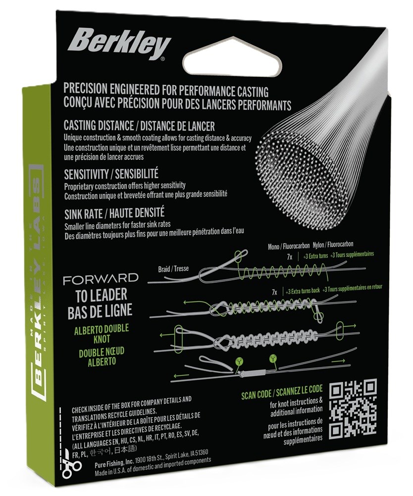 Berkley Pletená Šňůra Forward Low-Vis Green 1m Nosnost: 6,9kg, Průměr: 0,20mm - Obrázek 3