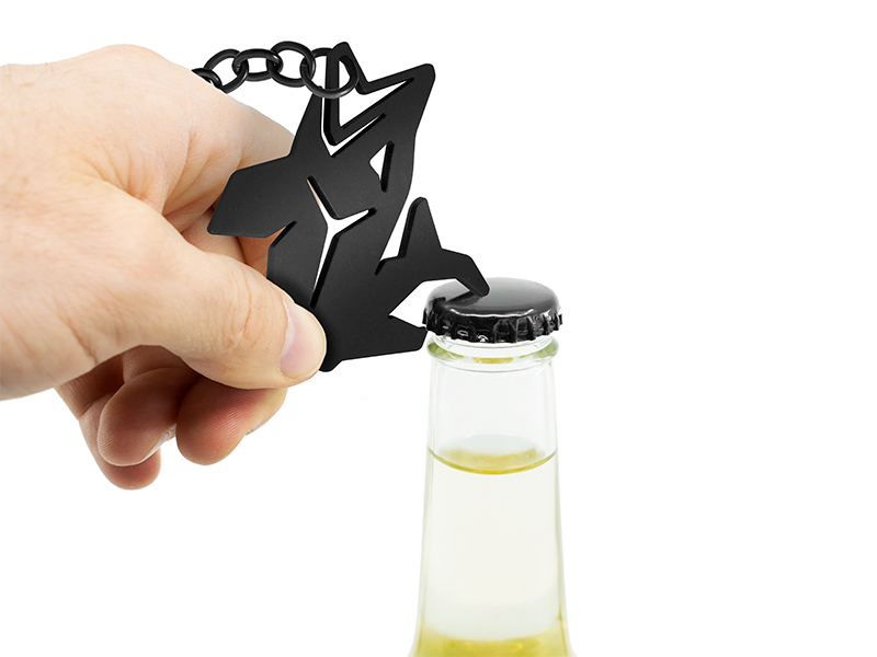 Delphin Klíčenka S Otvírákem Na Lahve Pikener Černá - Obrázek 3