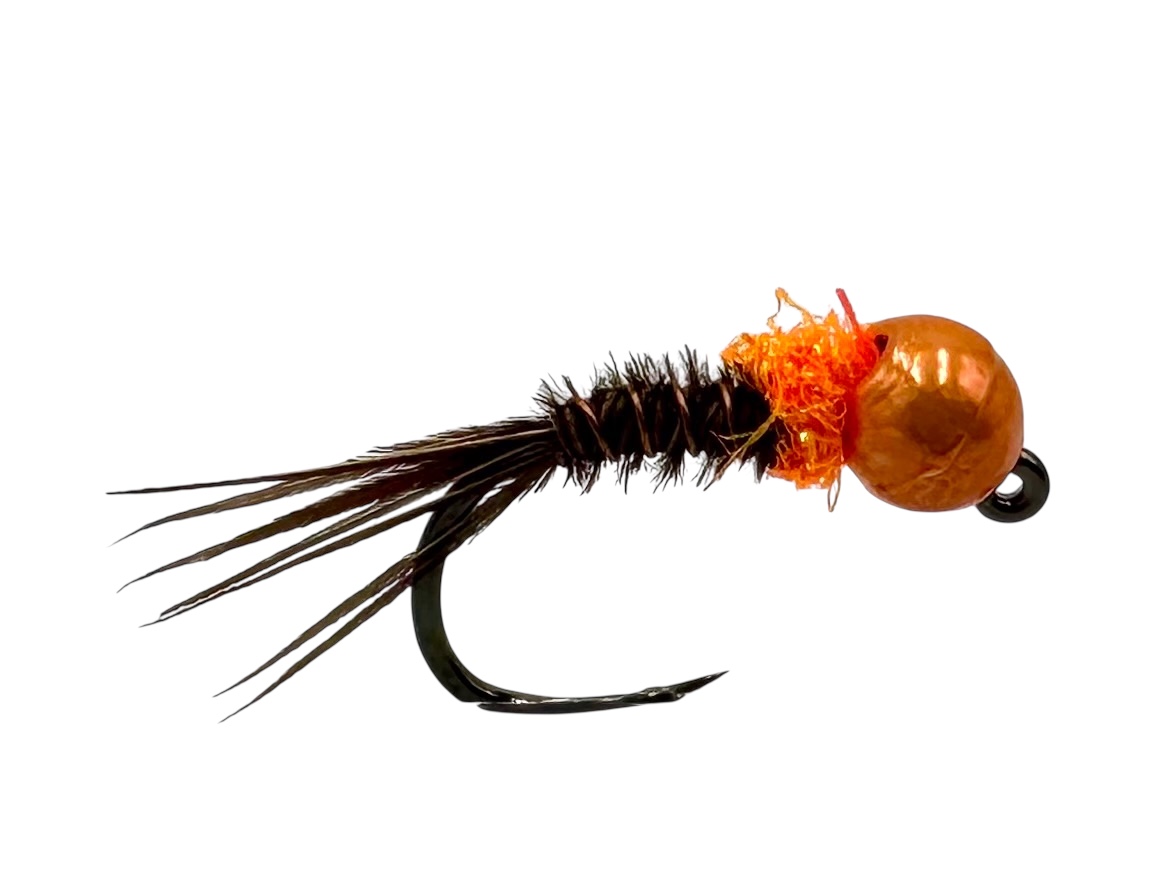 AzFishing AZ-Fishing Nymfa s Tungstenovou Hlavou Hot Spot Copper Nymph Velikost háčku: #14, Průměr Tugnstenu: 3,5mm