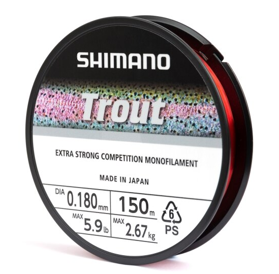 Shimano Vlasec Line Trout Competition Red 150m Délka: 150m, Nosnost: 2,67kg, Průměr: 0,18mm