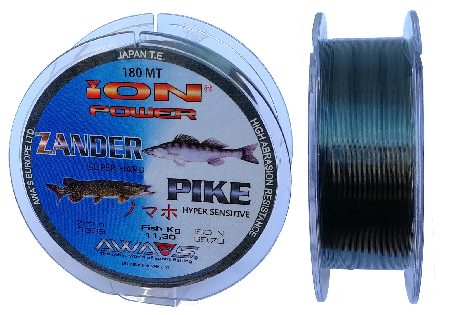 AWAS Vlasec Ion Power Zander Pike 180m Nosnost: 4,65kg, Průměr: 0,181mm