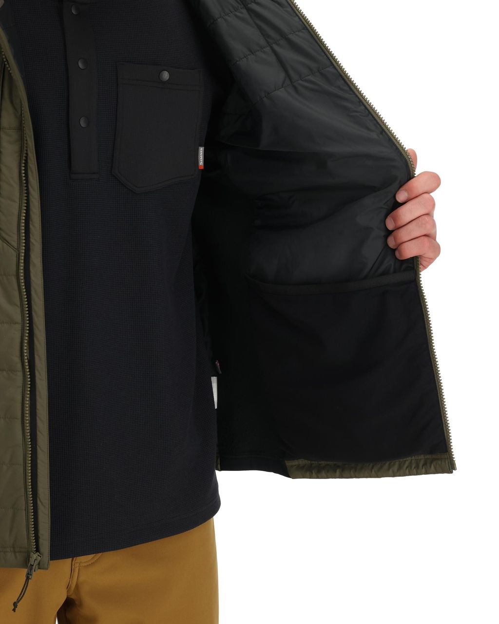 Simms Bunda Men's Fall Run Hybrid Hoody Loden Velikost: L (US) XL (EU) (obrázek 8)