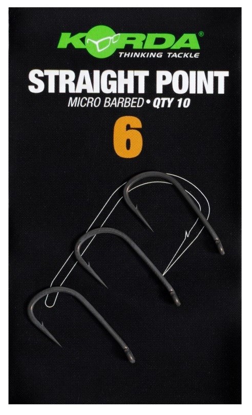 Korda Háčky Straight Point Barbed 10ks Velikost háčku: #6