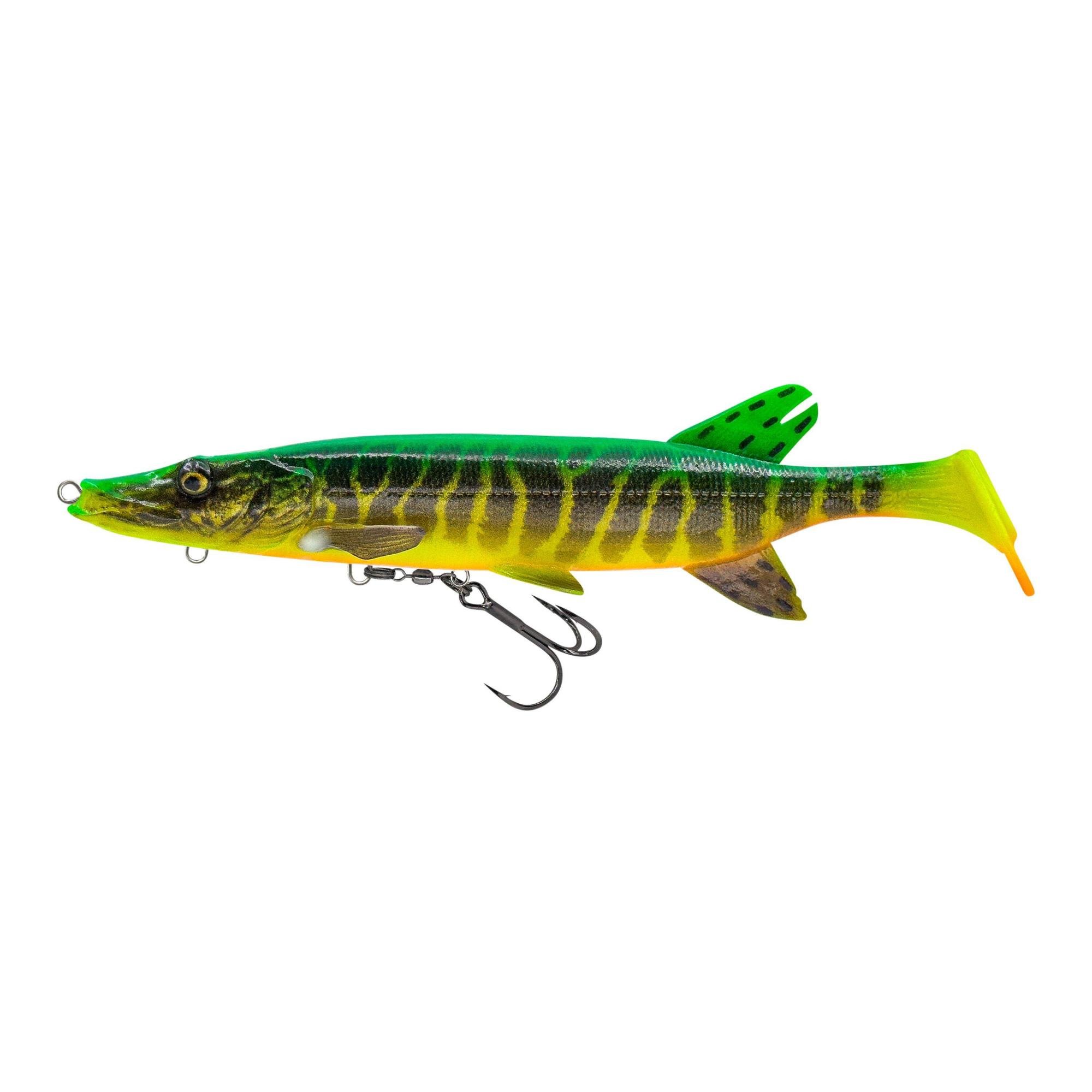Savage Gear Gumová Nástraha 3D Pike Shad Slow Sinking Fire Pike Délka: 20cm, Hmotnost: 65g