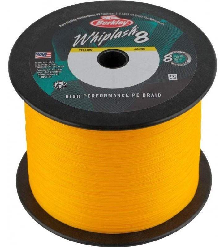 Berkley Pletená Šňůra Whiplash 8 Yellow 1m Nosnost: 12,9kg, Průměr: 0,08mm