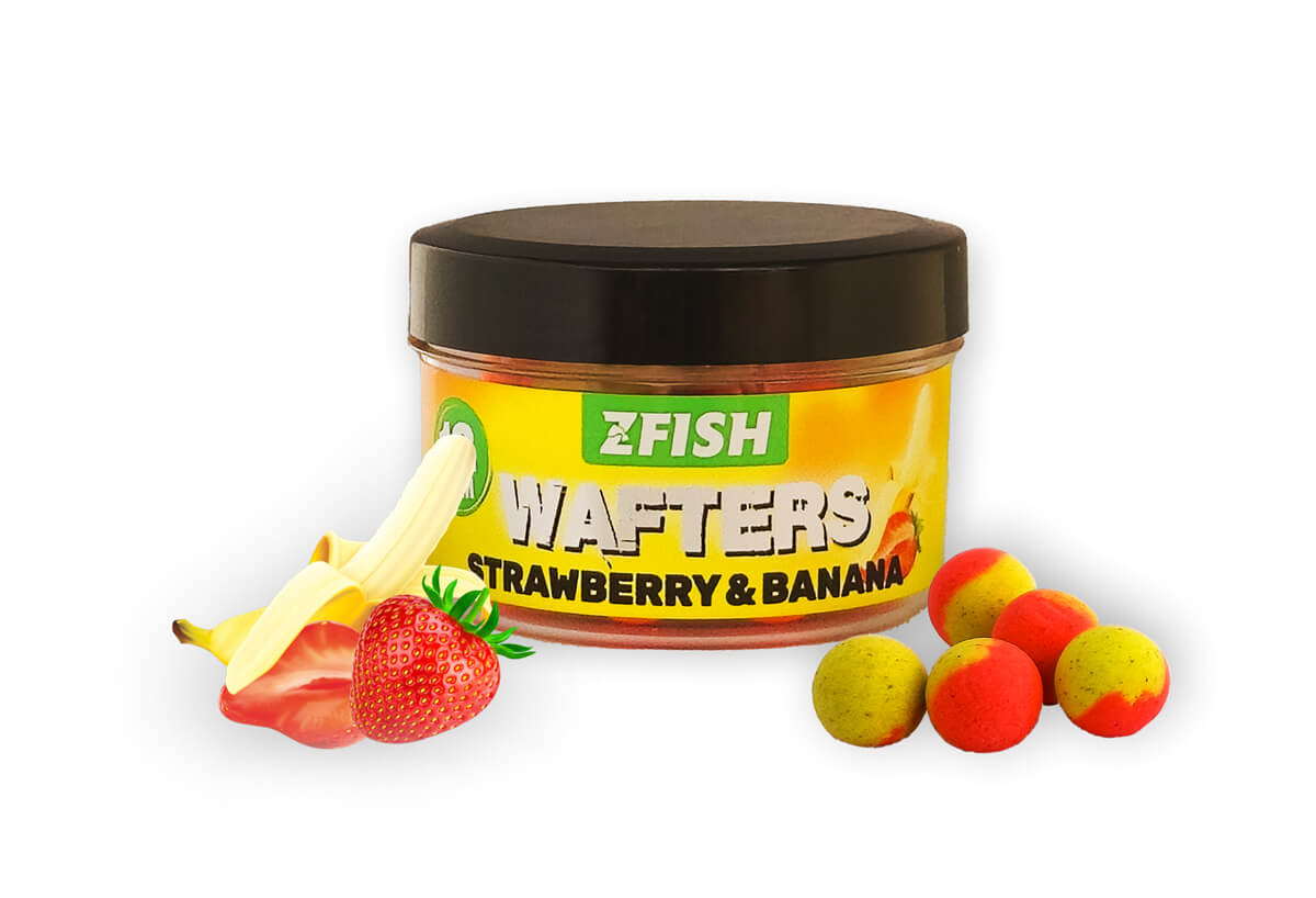 Zfish Vyvážené Boilies Balanced Wafters Strawberry-Banana Hmotnost: 20g, Průměr: 12mm