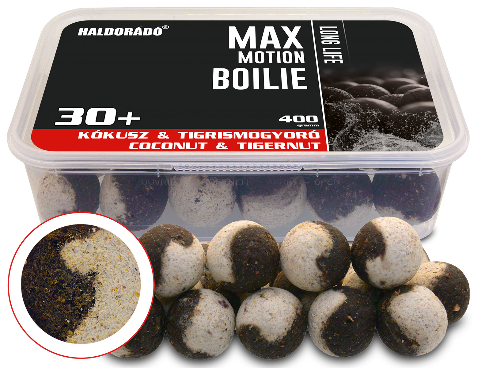 Haldorádó Boilies Max Motion Long Life Kokos Tygří Ořech Hmotnost: 800g, Průměr: 20mm - Obrázek 2