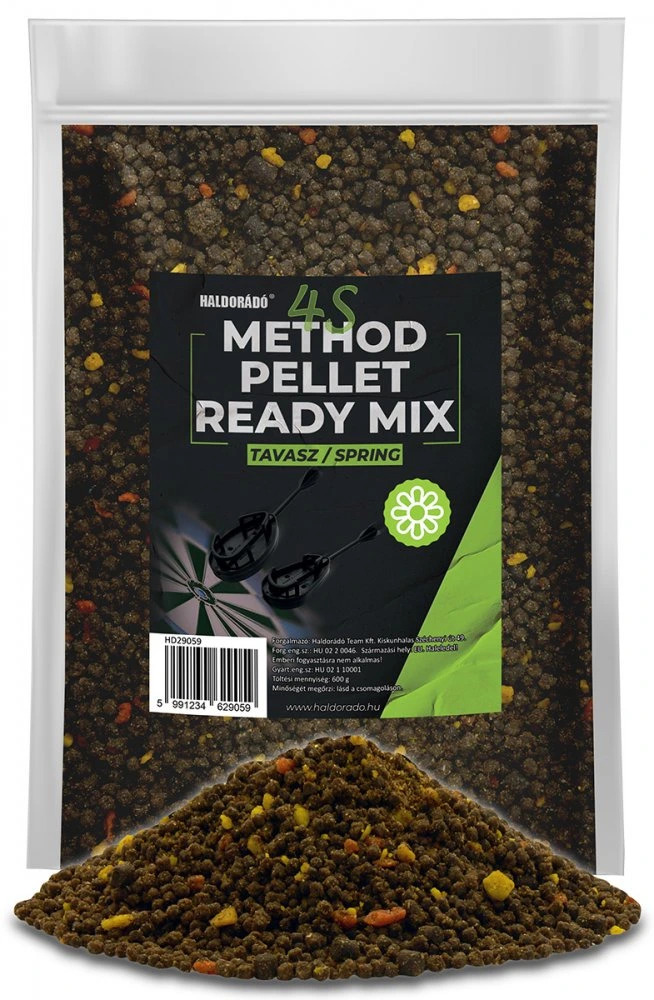 Haldorádó Pelety 4S Method Pellet Ready Mix 2-4mm 600g Varianta: Jaro, Hmotnost: 600g, Průměr: 2-4mm