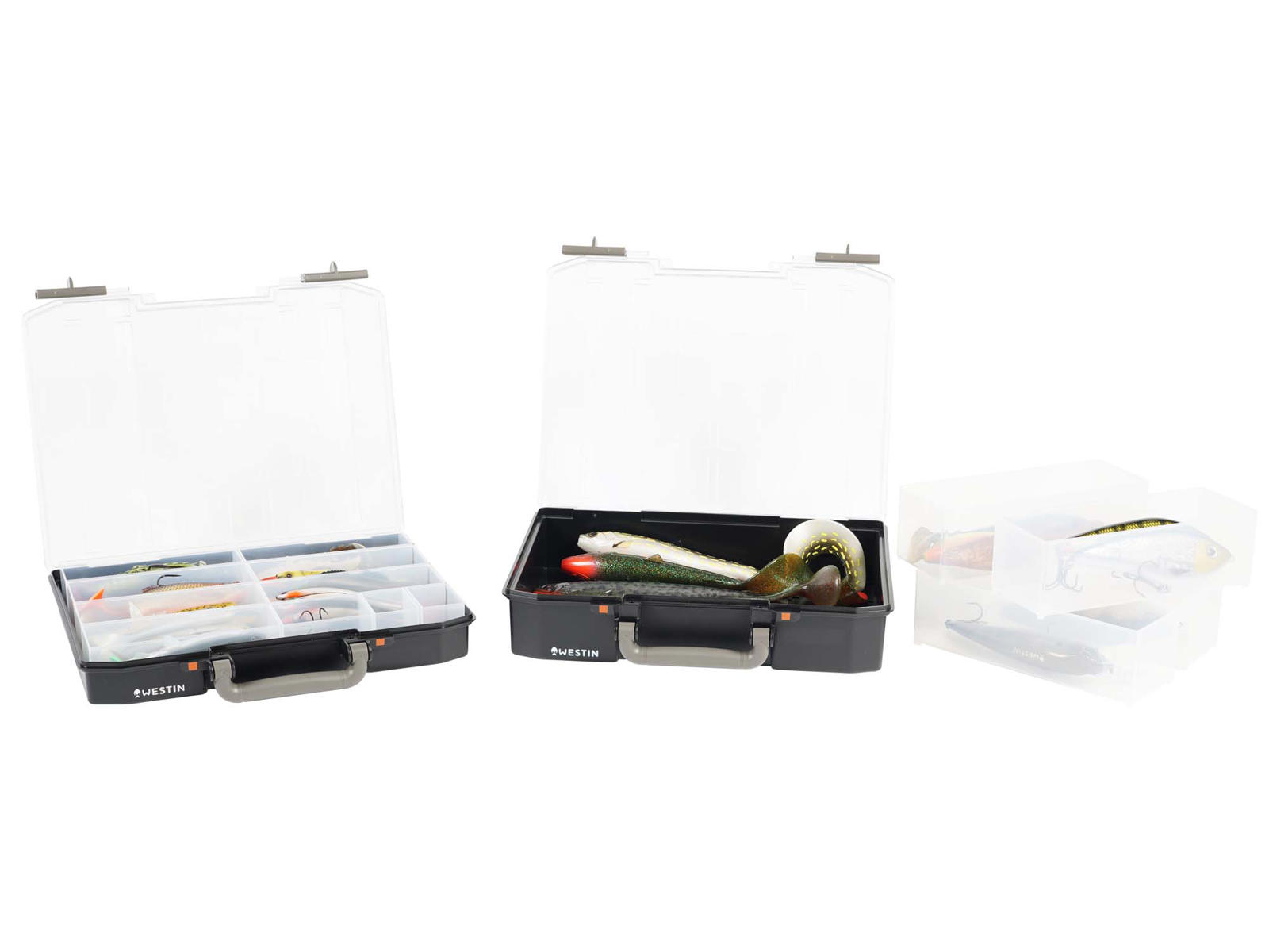 Westin Krabička W6 Lure Vault Incl. 10 Inserts Black Clear (obrázek 3)