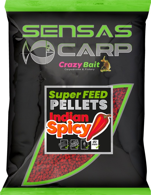 Sensas Pelety Super Feed Indian Spicy 650g Průměr: 4mm