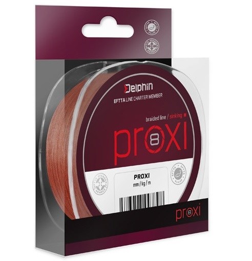 Delphin Pletená Šňůra Proxi 8 130m Nosnost: 4,8kg, Průměr: 0,08mm