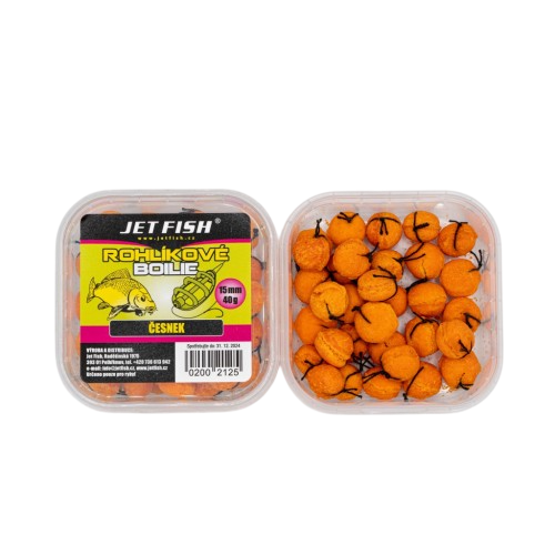 Jet Fish Rohlíkové Boilie Česnek Hmotnost: 40g, Průměr: 15mm