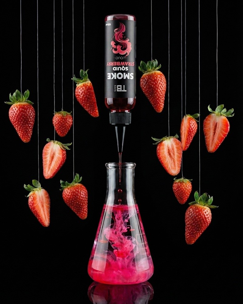 TB Baits Smoke Liquid Squid Strawberry 100ml (obrázek 3)
