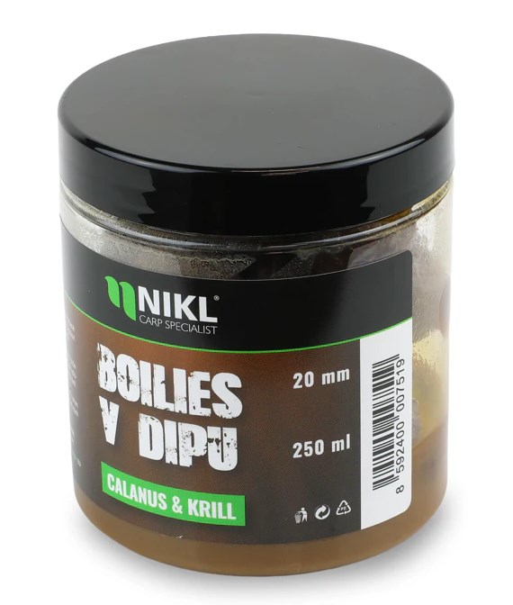 Nikl Boilies V Dipu Calanus & Krill 250ml Průměr: 20mm