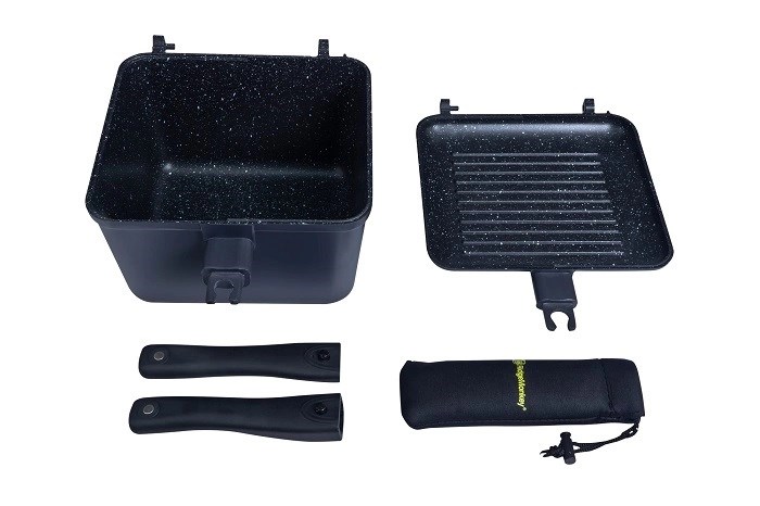 RidgeMonkey Pánev Connect Deep Pan and Griddle Granite Edition