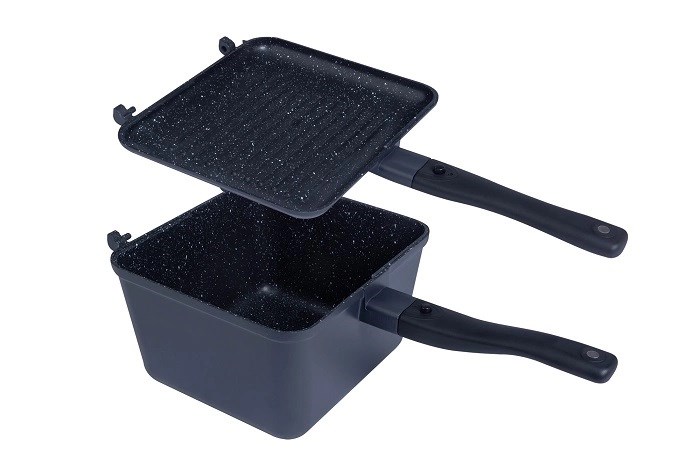 RidgeMonkey Pánev Connect Deep Pan and Griddle XL Granite Edition (obrázek 4)