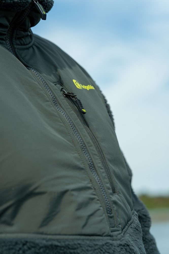 RidgeMonkey Bunda APEarel ThermaPro Sherpa Fleece Green Velikost: S (obrázek 9)