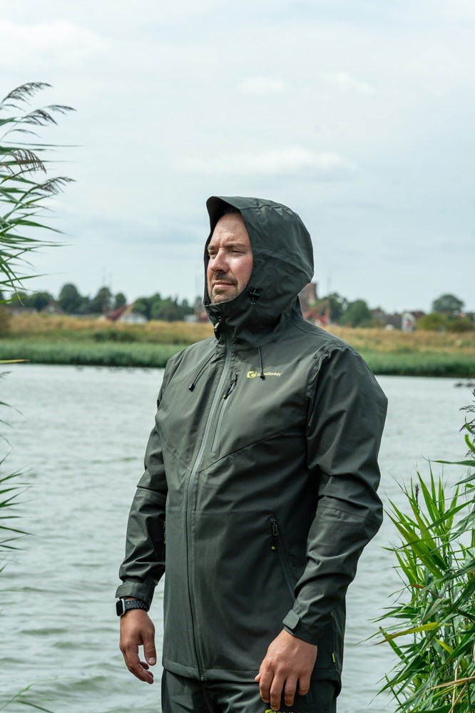 RidgeMonkey Bunda APEarel ThermaPro Waterproof Shell Coat Green Velikost: L (obrázek 4)
