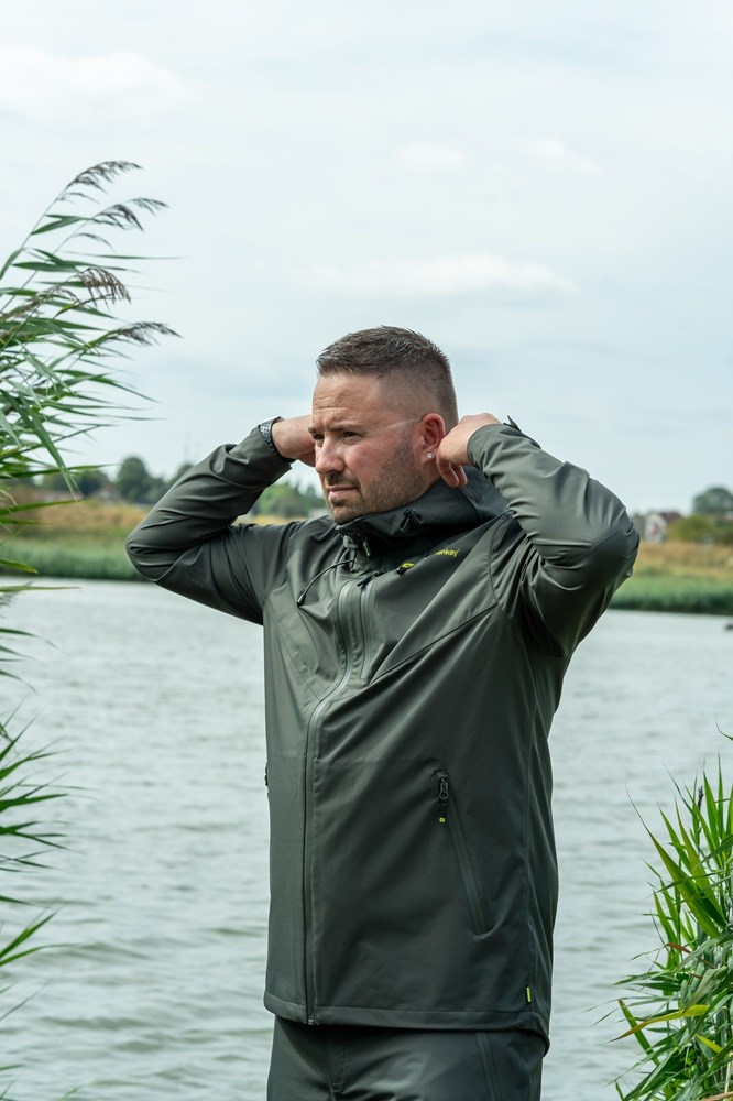 RidgeMonkey Bunda APEarel ThermaPro Waterproof Shell Coat Green Velikost: L (obrázek 6)