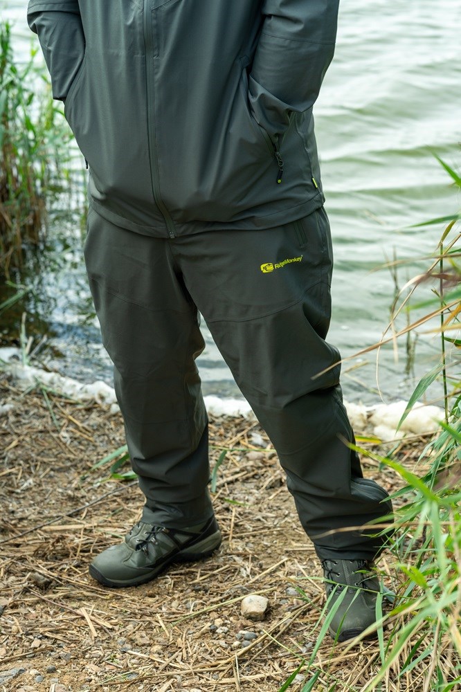 RidgeMonkey Kalhoty APEarel ThermaPro Waterproof Shell Trousers Green Velikost: S (obrázek 4)