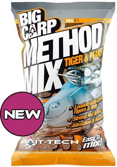 Bait-Tech Krmítková Směs Big Carp Method Mix Tiger & Peanut 2kg