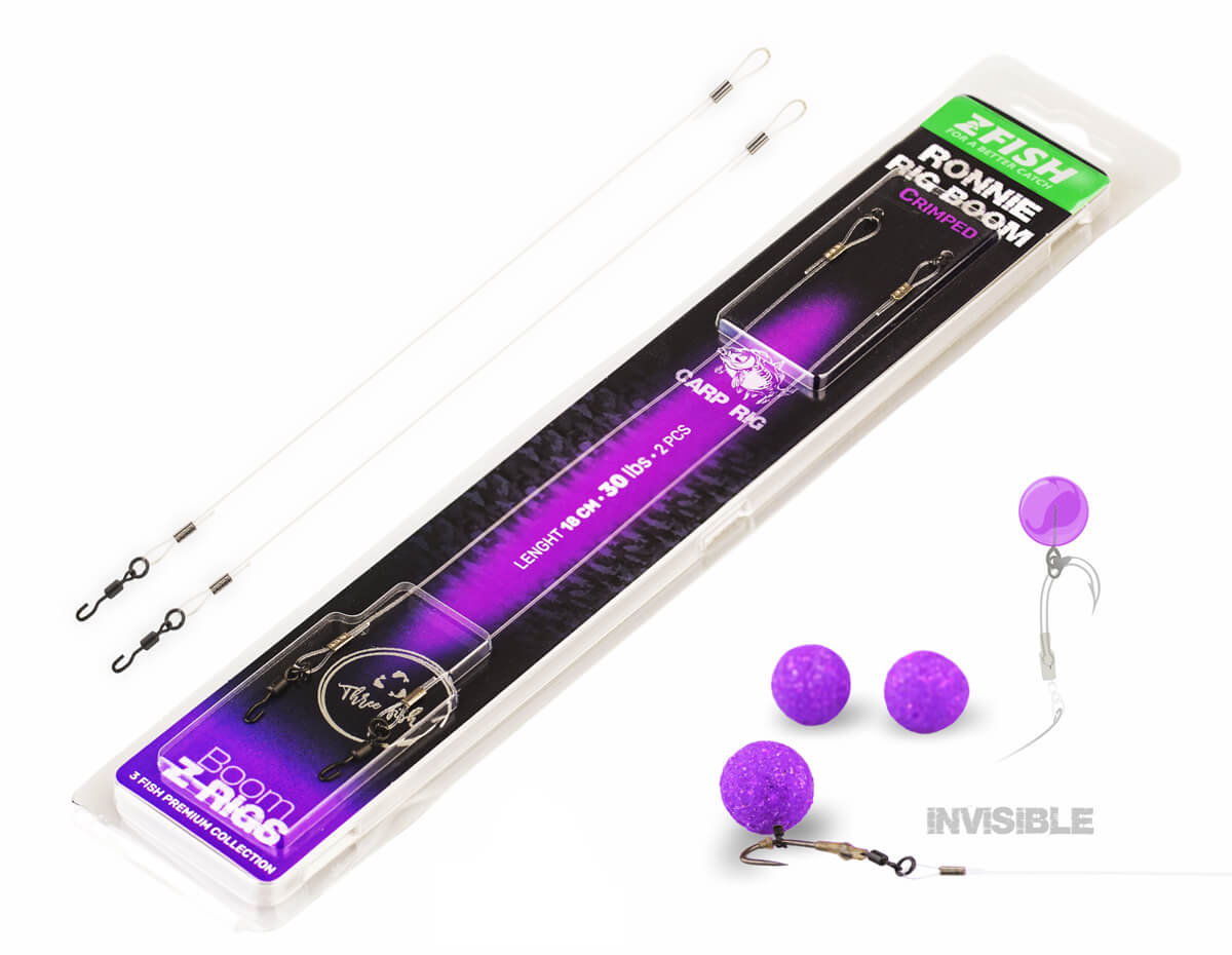 Zfish Návazec Krimpovaný Ronnie Rig Boom 18cm 30lb 2ks