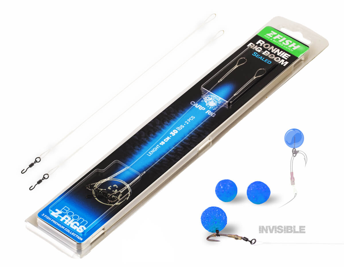 Zfish Návazec Zatavený Ronnie Rig Boom 18cm 30lb 2ks
