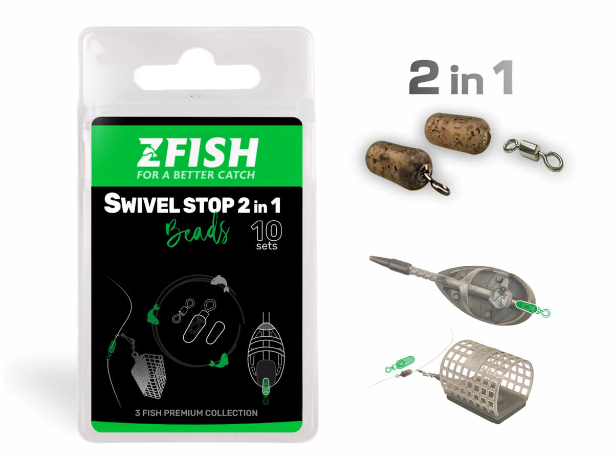Zfish Konektor Sviwel Stop Beads 2in1 10ks