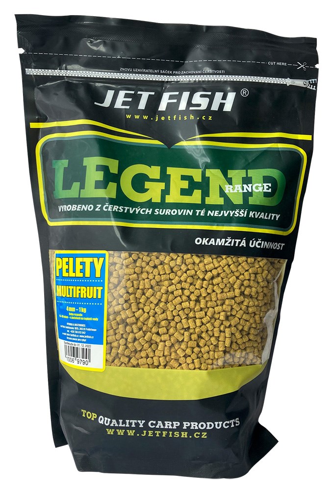 Jet Fish Pelety Legend Range MultiFruit 4mm Hmotnost: 1kg, Průměr: 4mm