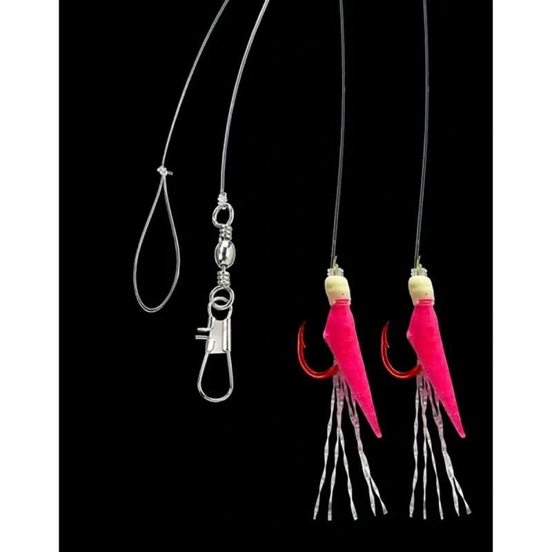 Aquantic Návazec Real Skin Leader Rig 2 Pink 150cm