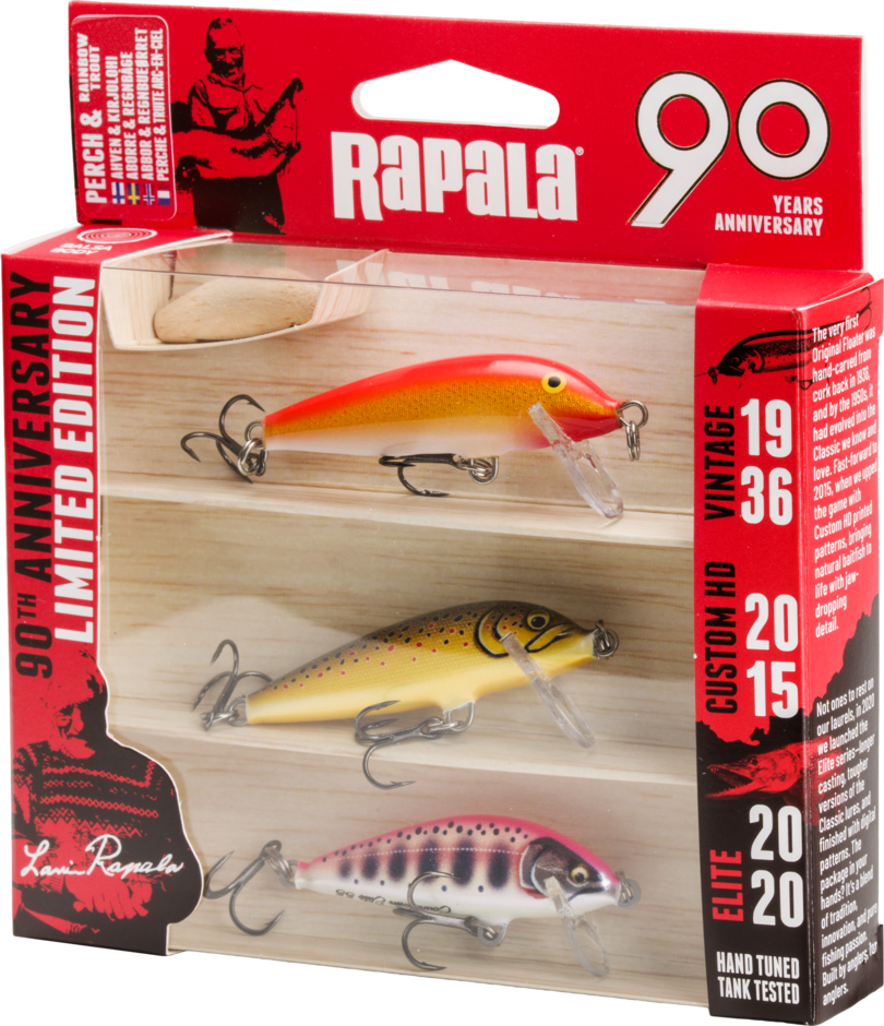 Rapala Set Woblerů Rapala 90 Years Lure Kit Countdown Small Bright