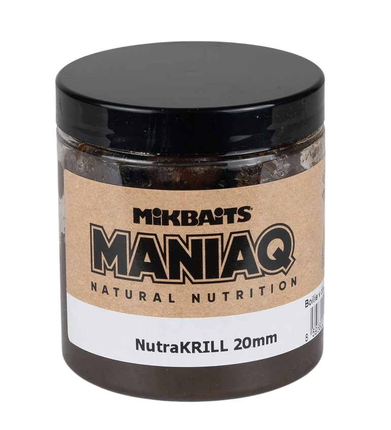 Mikbaits Boilie V Dipu ManiaQ NutraKrill 250ml Hmotnost: 250g, Průměr: 20mm
