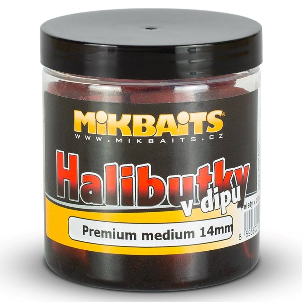 Mikbaits Chytací Halibutky V Dipu Premium 250ml Hmotnost: 250g, Průměr: 14mm