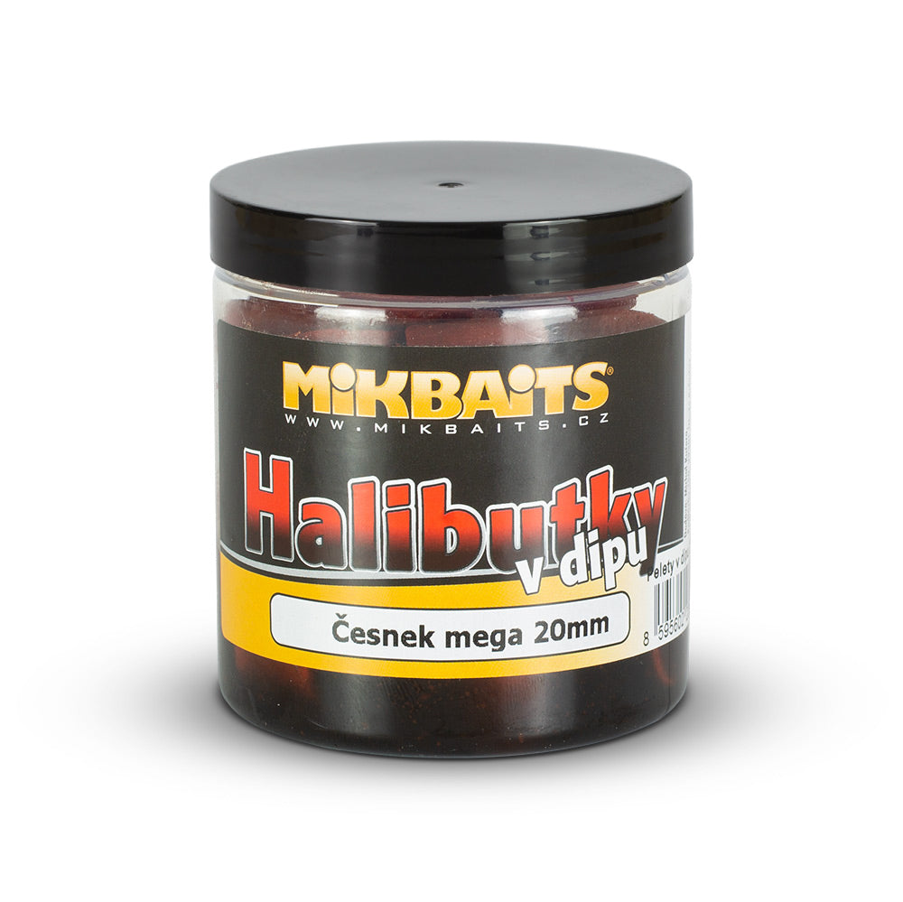 Mikbaits Chytací Halibutky V Dipu Česnek 250ml Hmotnost: 250g, Průměr: 14mm