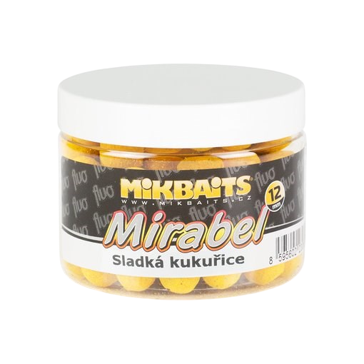 Mikbaits Mirabel Fluo Boilie Sladká Kukuřice 12mm 150g Hmotnost: 150g, Průměr: 12mm